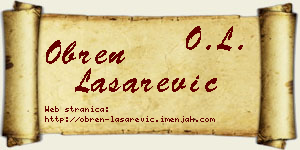 Obren Lašarević vizit kartica